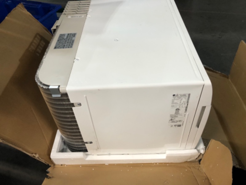 Photo 5 of ***DAMAGED - MISSING PARTS - UNTESTED - SEE COMMENTS***
LG 11,800 BTU Through the Wall Air Conditioner, 115V, Cools up to 530 Sq. Ft. for Bedroom, Living Room, Apartment, with Remote, 3 Cool & Fan Speeds, Universal design fits most sleeves, White 1 Count 