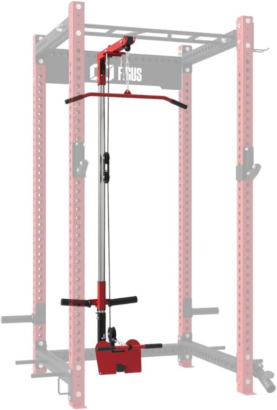 Photo 1 of **PARTS ONLY NON REFUNDABLE** READ NOTES**
LAT Pull Down Attachment for 3"x3" Power Cage, 2000lbs Multi-Function Power Rack, Commercial Squat Rack for Home Gym Free Weight with Attachment Set, Red
