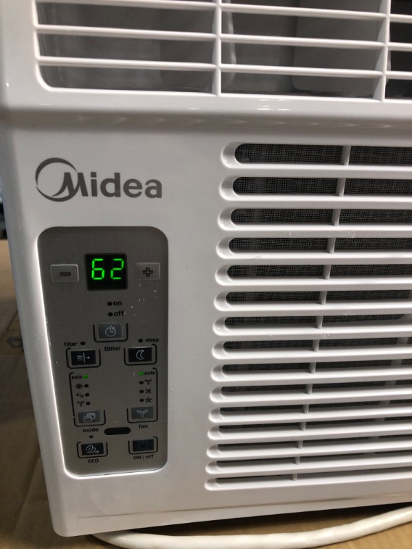 Photo 2 of ***(PARTS ONLY/ NO RETURNS OR REFUNDS) **
Midea MAW06R1CWT EasyCool Window Air Conditioner, Fan-Cools, Circulates and Dehumidifies up to 250 Sq Ft, Reusable Filter, LCD Remote Control, 6,000 BTU(2024 New), White 6,000 BTU(2024 Version)