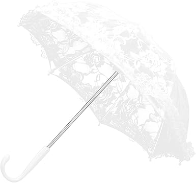 Photo 1 of  Umbrella Craft Flowers Lace Embroidery Umbrella Vintage Lace Parasol with gloves