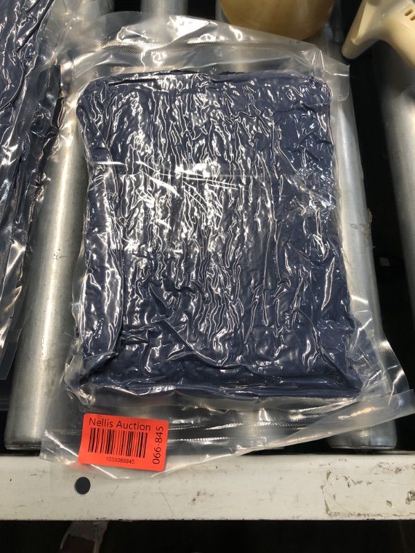 Photo 3 of **BUNDLE**(2 qty) Whaline 13Ft x 35" Semi-Sheer Table Runner Extra Long Navy Blue Cheesecloth Tablecloth 