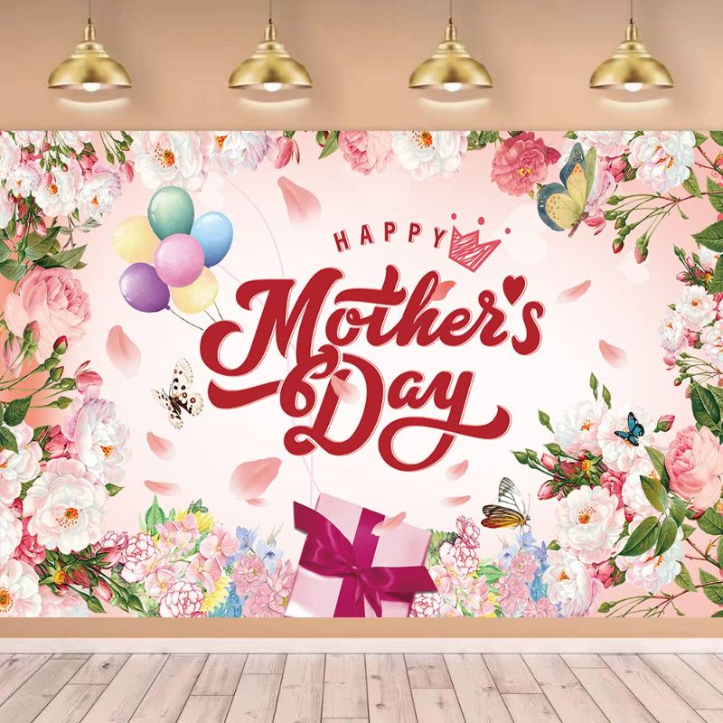 Photo 1 of **BUNDLE**(2 qty) Large happy mother's day Backdrop banner