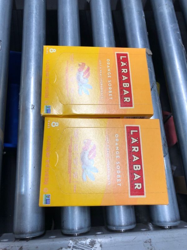 Photo 1 of ***(EXP:09/08/2024 )NONREFUNDABLE*** LÄRABAR Orange Sorbet Bars, Gluten Free Vegan, 8 ct (Pack of 2) Orange Sortbet 8 Count (Pack of 2)