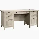 Photo 1 of *** REFER TO NOTES*** Costa Executive Desk, L: 65.12" x W: 29.53" x H: 30.0", Chalked Chestnut finish