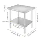 Photo 1 of ***DENT ON SIDE TOP ** Commercial Prep Table 29.9 x 23.6 in. Stainless Steel WHITE TOP 