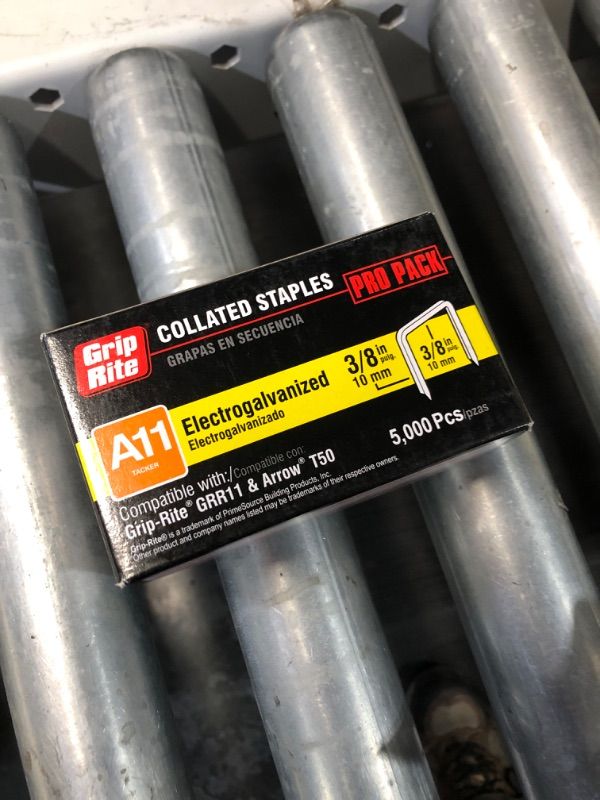 Photo 2 of  200,000 STABLES  80 SMALL BOXES (5000PK) Grip-Rite A11 3/8 in. W X 3/8 in. L Medium Crown Hammer Tacker Staples 