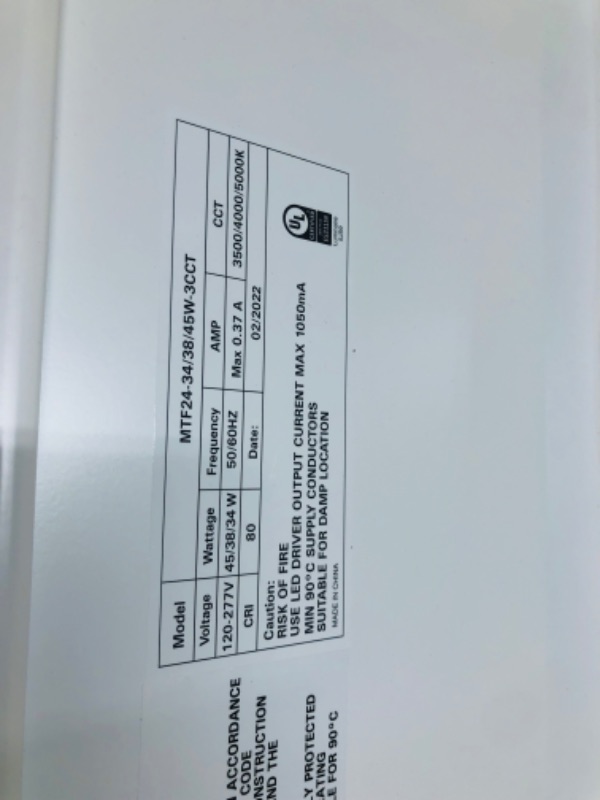 Photo 4 of ***USED - MAJOR DAMAGE - UNABLE TO TEST - SEE PICTURES***
2x4 TRO LED Center Basket Troffer 34W/38W/45W, CCT and Wattage Selector