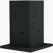 Photo 1 of (READ FULL POST) LINX 4 in. UniFit Black Steel Post Base and Wall Mount Bracket Pergola for 4x4 Wood Posts (1-Pack)