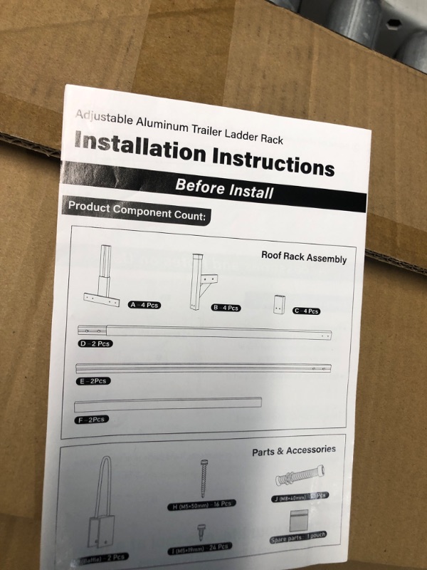 Photo 3 of  Adjustable Aluminum Trailer Ladder Rack Fit 