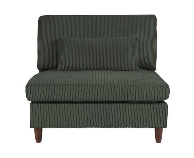 Photo 1 of ***STOCK PHOTO FOR REFERENCE ONLY - ACTUAL ITEM MAY DIFFER - SEE COMMENTS***
Luxury Green Corduroy Fabric Armless Side Chair Metal Frame Backrest, Sage Green