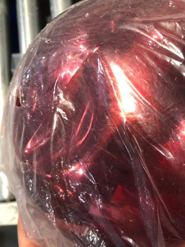 Photo 2 of **DAMAGE** Stainless Steel Red Gazing Mirror Ball,10inch *ball has 2 dents*
