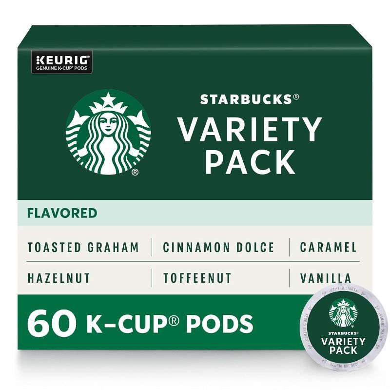 Photo 1 of  Starbucks K-Cup Coffee Pods—Flavored Coffee—Variety Pack for Keurig Brewers—Naturally Flavored—100% Arabica—6 boxes (60 pods total)