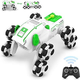 Photo 1 of 8WD Stunt RC Car, 2.4Ghz Remote Control Cars, 360°Rotation Racing Drift RC Car with Spray and Cool LED Lights, 2 Batteries 60+Min,Christmas New Year Birthday Gifts for Boys Girls Kids Age 6+ 8WD Stunt RC Car, 2.4Ghz Remote Control Cars, 360°Rotation Racin