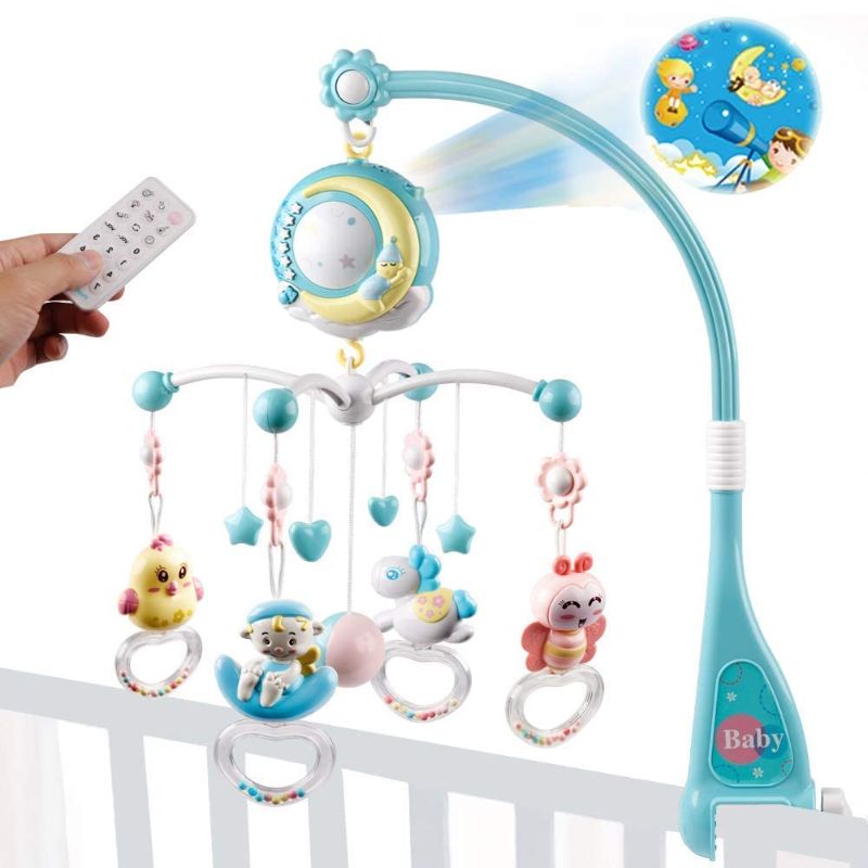 Photo 1 of (READ FULL POST) Baby Musical Crib Mobile with Timing Function Projector Lights,Stand-Along Rattles and 150 Melodies Music Box