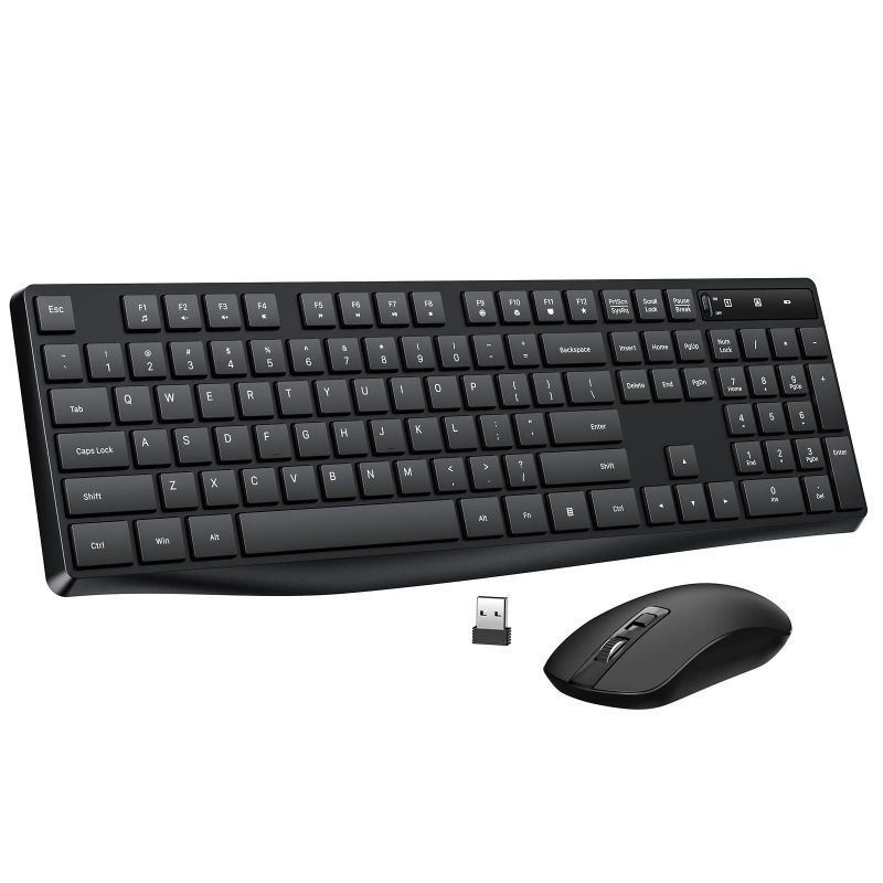 Photo 1 of (READ FULL POST) Wireless Keyboard Lovaky 2.4G Full-Sized Ergonomic Keyboard 