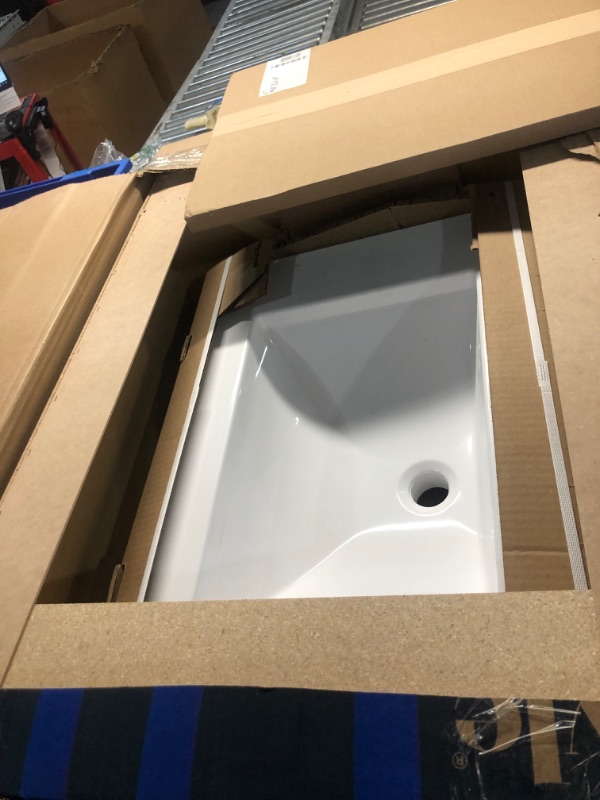 Photo 3 of ***(PARTS ONLY/NON FUNCTIONAL/ NO RETURNS OR REFUNDS) ***
 Style Selections Kirkman 24-in White Single Sink Bathroom Vanity with White Cultured Marble Top
