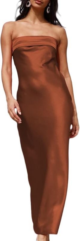 Photo 1 of **General post ***STOCK PHOTO REFERENCE ONLY***
silk copper brown dress 
