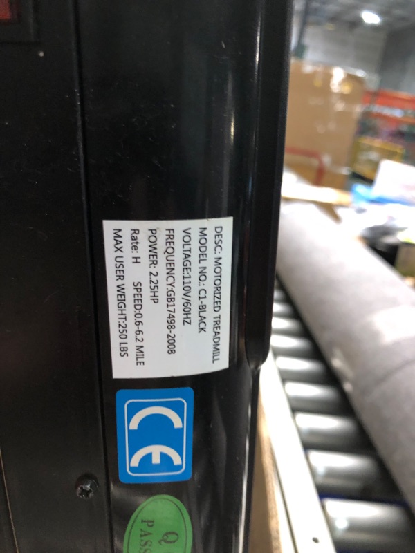 Photo 6 of ***USED - MISSING PARTS - ERROR CODE - SEE COMMENTS***
UMAY 2 in 1 Foldable Treadmills for Home Office, Small Under Desk Treadmill for Walking Jogging Running, Mini Walking Pad, Portable Lightweight Walking Treadmills with Wheel