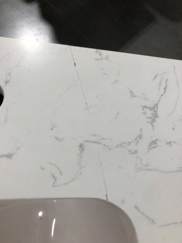 Photo 1 of ***USED - DAMAGED - MISSING PARTS - SEE COMMENTS***
allen + roth Everdene 36-in Gray Undermount Single Sink Bathroom Vanity with Carrera White Engineered Stone Top, 36" x 20" x 34.5"