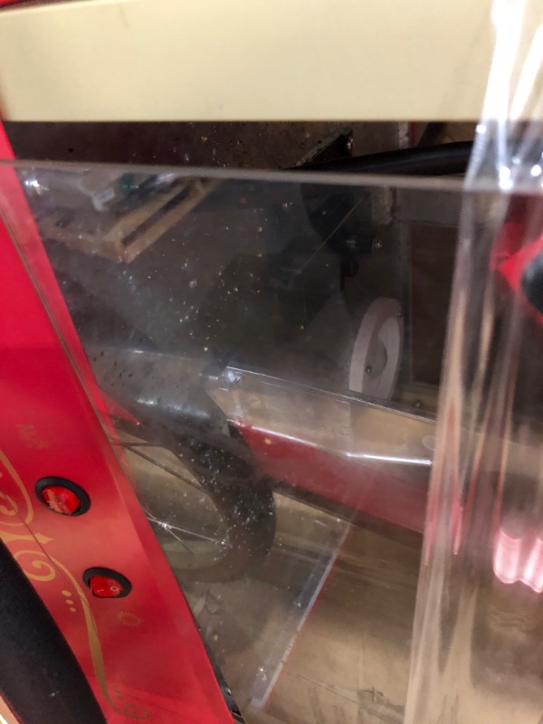 Photo 1 of **USED MISSING PARTS**Nostalgia Vintage Table-Top Popcorn Maker, 12 Cups, Hot Air Popcorn Machine with Measuring Cap, Oil Free, Red
