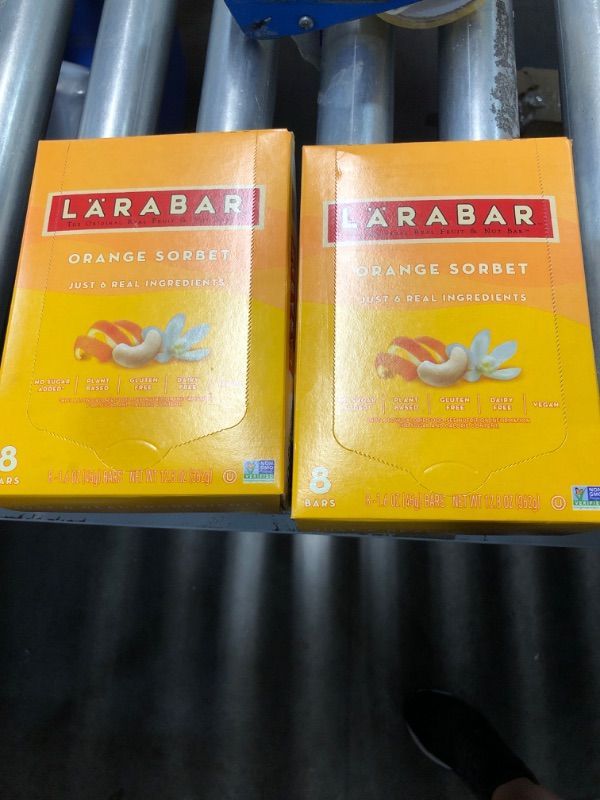 Photo 2 of **NON-REFUNDABLE/ BB: SEP2024** LÄRABAR Orange Sorbet Bars, Gluten Free Vegan, 8 ct (Pack of 2) Orange Sortbet 8 Count (Pack of 2)