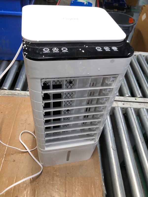 Photo 3 of ***USED - LID RIPPED OFF - REMOTE AND ICE PACKS MISSING - UNABLE TO TEST - SEE PICTURES***
Evaporative Air Cooler,3-IN-1 Windowless Portable Air Conditioner,Oscillation Swamp Cooler and Humidification-Includes Ice Packs-12 Hour Timer&Remote,Ideal for Home