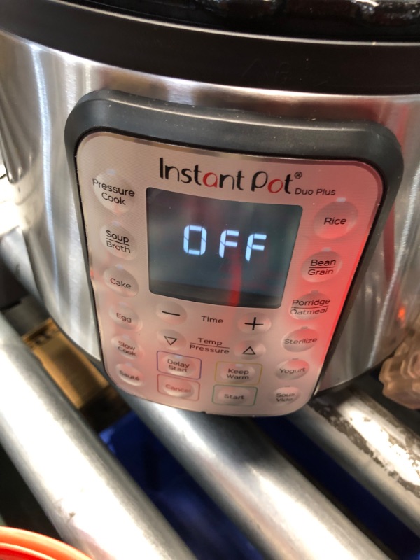 Photo 7 of ***USED - HUGE DENT ON SIDE - POWERS ON - UNABLE TO TEST FURTHER - SEE PICTURES***
Instant Pot Duo Plus 9-in-1 Electric Pressure Cooker, Slow Cooker, Rice Cooker, Steamer, Sauté, Yogurt Maker, Warmer & Sterilizer, Includes App With Over 800 Recipes, Stain