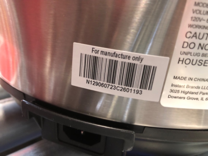 Photo 3 of ***USED - HUGE DENT ON SIDE - POWERS ON - UNABLE TO TEST FURTHER - SEE PICTURES***
Instant Pot Duo Plus 9-in-1 Electric Pressure Cooker, Slow Cooker, Rice Cooker, Steamer, Sauté, Yogurt Maker, Warmer & Sterilizer, Includes App With Over 800 Recipes, Stain