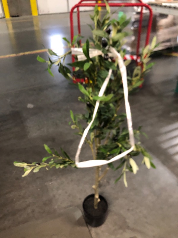 Photo 2 of ***DAMAGED - BRANCHES BROKEN OFF - SEE PICTURES***
4FT Artificial Olive Tree Tall Fake Potted Olive Silk Tree with Planter Large Faux Olive Branches and Fruits Green 4FT