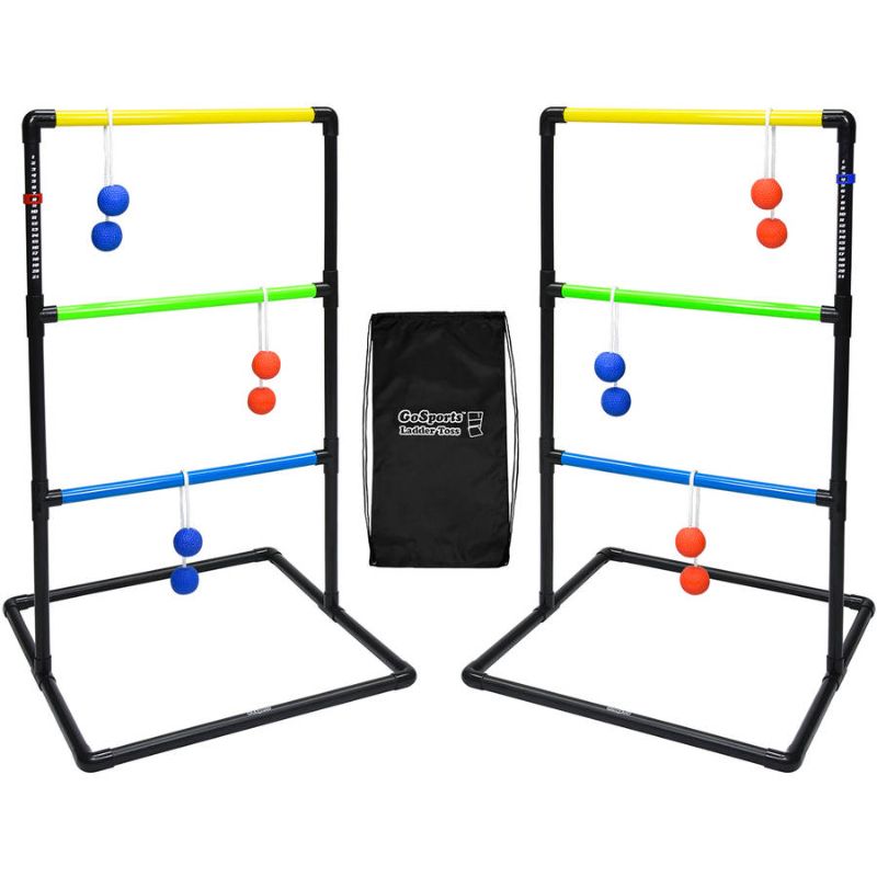 Photo 1 of ***USED - LIKELY MISSING PARTS - UNABLE TO VERIFY FUNCTIONALITY***
Indoor/Outdoor Ladder Toss Game Set with 6 Rubber Bolos, Portable Carrying Case and Score Trackers
