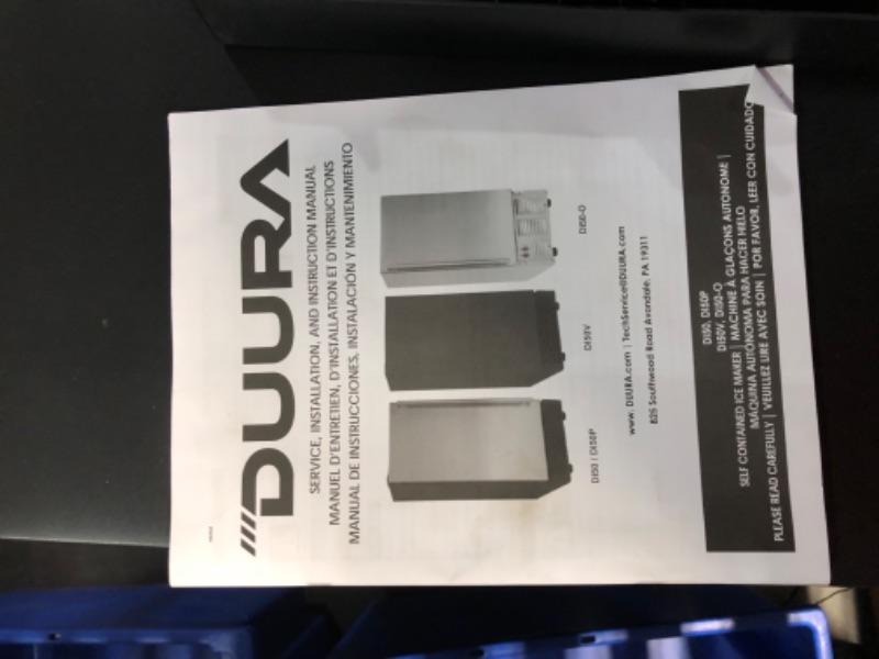 Photo 3 of ***USED - DAMAGED - UNABLE TO TEST - NO PACKAGING - SEE PICTURES***
DI50P 65Lb Premium Clear Ice Cube Maker Machine with Drain Pump Blue LED and Energy Star Built-In Undercounter or Freestanding Household Residential or Commercial Use, 15 Inch Wide, Silve