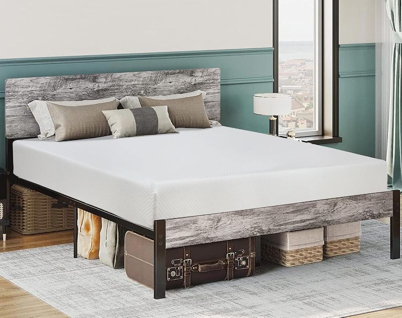 Photo 1 of  King Size Mattress with Cover, Cooling Gel Memory Foam King Mattress for a Cool Sleep & Pressure Relief,