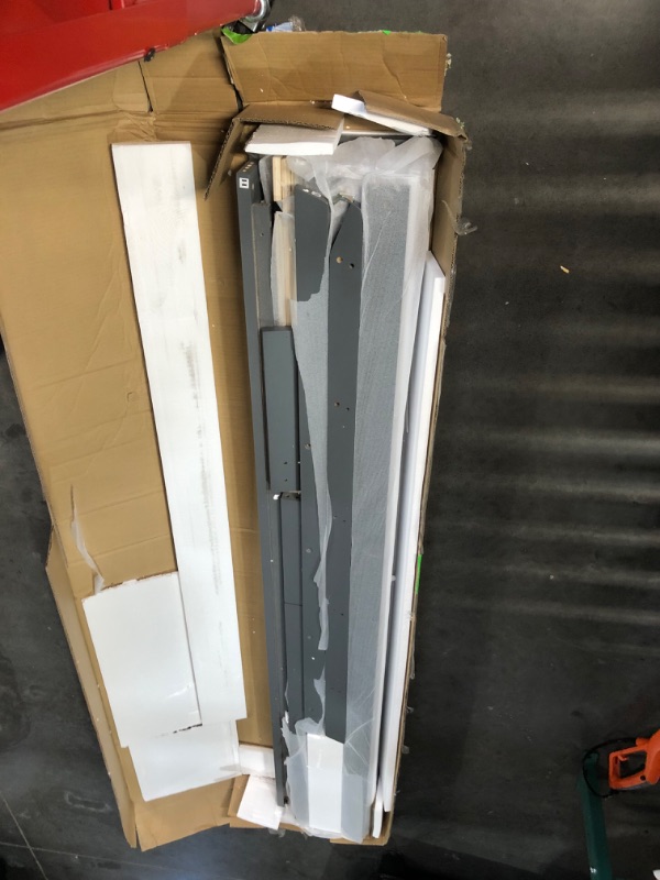 Photo 1 of ***PARTIAL SET - BOX 2 OF 2 ONLY - CANNOT BE FULLY ASSEMBLED - SEE PICTURES***
Storkcraft Caribou Twin Over Twin Hardwood Bunk Bed Gray Box 2 of 2 Guardrails Ladder Slats