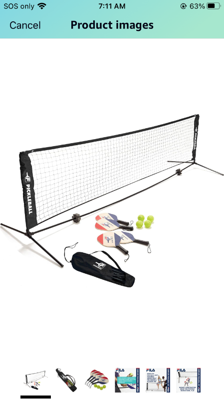 Photo 1 of ***STOCK PHOTO REFERENCE ONLY***
approximate Pickleball Paddles Set of 4 with Regulation Size 4 Outdoor Balls & 10ft All Weather Mesh Net for Indoor or Outdoor Use - 