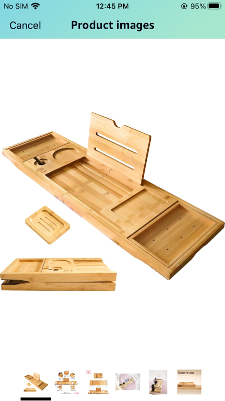 Photo 1 of ***STOCK PHOTO REFERENCE ONLY/ USED***
Foldable Bathtub Tray Expandable to 105cm for Luxury Bath, Bath Tray for Bathtub (Bamboo)