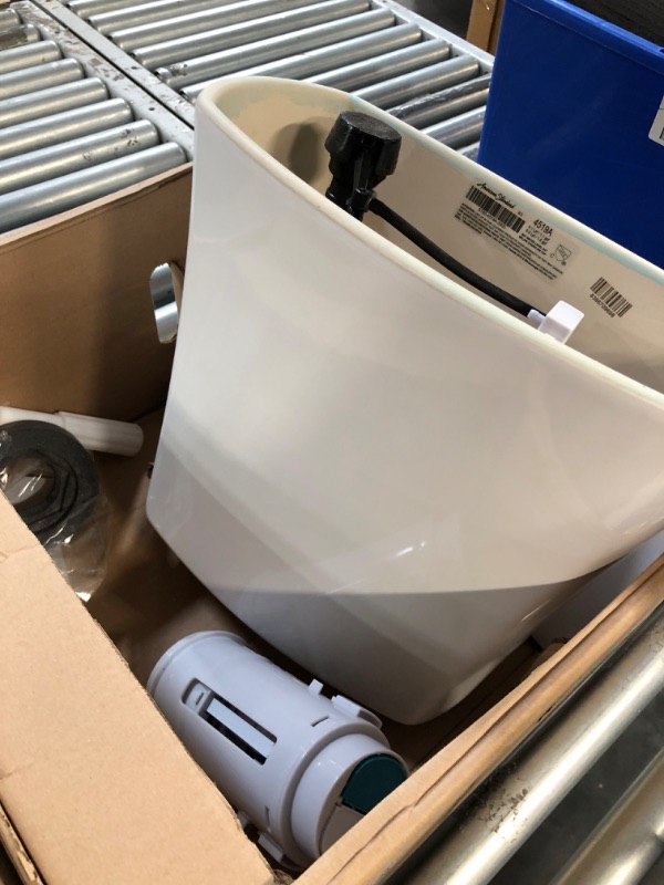 Photo 5 of ***USED - SCRATCHED - LIKELY MISSING PARTS - UNABLE TO VERIFY FUNCTIONALITY - SEE PICTURES***
American Standard Edgemere 1.1 / 1.6 GPF Dual Flush Toilet Tank Only
