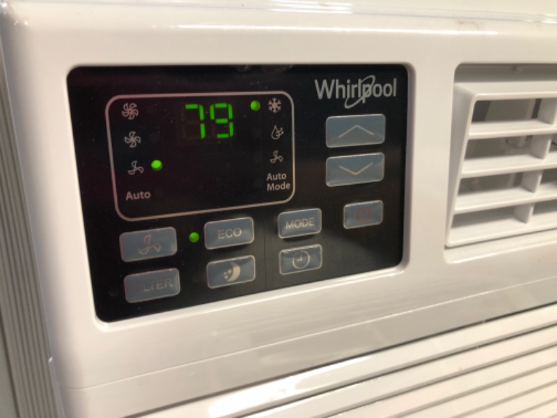 Photo 5 of (minor damage)(no returns) 
***STOCK PHOTO REFERENCE ONLY***
Whirlpool WHAT122-HAW 12,000 230V Air Conditioner with Supplemental Heat, Dehumidifier and Remote, Wall AC Unit for Apartment, Living Medium Rooms 
