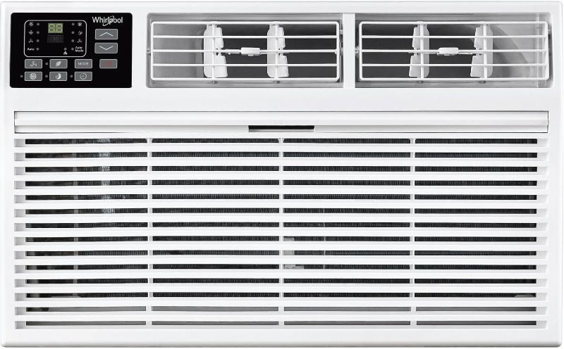 Photo 1 of (minor damage)(no returns) 
***STOCK PHOTO REFERENCE ONLY***
Whirlpool WHAT122-HAW 12,000 230V Air Conditioner with Supplemental Heat, Dehumidifier and Remote, Wall AC Unit for Apartment, Living Medium Rooms 
