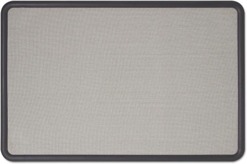 Photo 1 of ***STOCK PHOTO REFERENCE ONLY***
Quartet Bulletin Board, Fabric, , Office Bulletin Boards, Contour Gray Plastic Frame