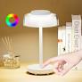 Photo 1 of [Clearance] LED Mushroom Lamp Cordless, 3600mAh Battery Operated LED Table Lamp, 3 Level Dimmable Desk Lamps Warm White with RGB Colors, Rechargeable Touch Night Lamp for Bedroom, Living Room-white
