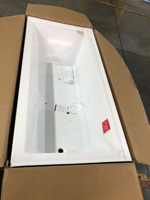 Photo 5 of ***TRUCK/TRAILER PICKUP ONLY - USED - SCRATCHED AND SCUFFED - SEE PICTURES***
FINE FIXTURES 66 in. x 32 in. Acrylic Right Drain Rectangular Apron Front Non-Whirlpool Bathtub in White