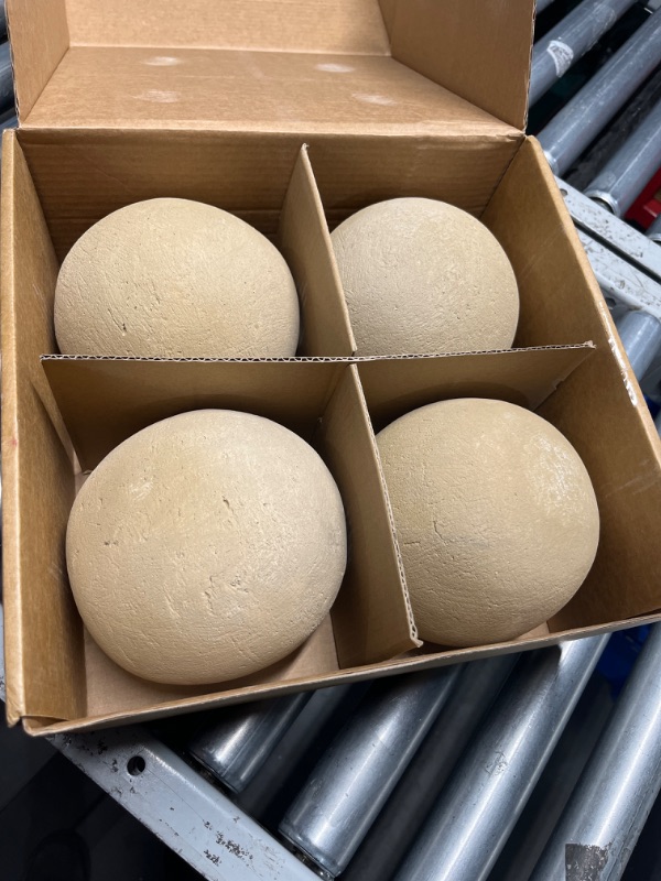 Photo 2 of (READ FULL POST) Stanbroil Ceramic Fire Balls - 6" Round Fire Stones for Fire Pit Fire Bowl and Fireplace - Set of 4, Beige