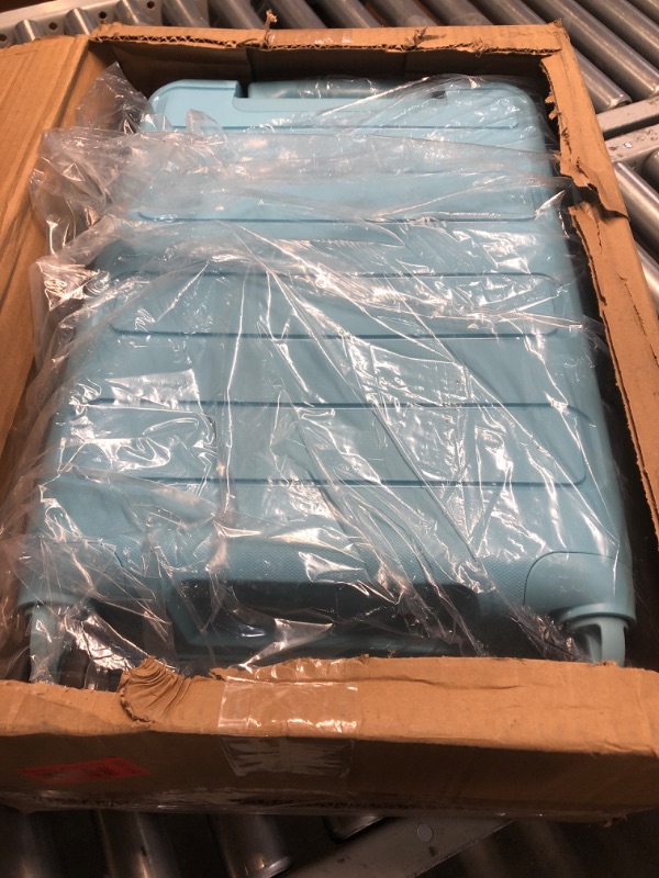Photo 1 of **SEE NOTES** Traveler's Choice Pagosa Indestructible Hardshell Expandable Spinner Luggage, Baby Blue, Carry-on Carry-on Baby Blue