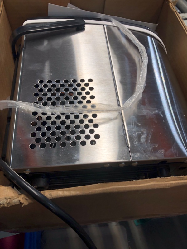 Photo 2 of ***USED - DIRTY - COVERED IN SCRATCHES - POWERS ON - UNABLE TO TEST FURTHER***
ecozy Nugget Ice Maker Countertop - Chewable Pellet Ice Cubes, 33 lbs Daily Output, Stainless Steel Housing, Self-Cleaning Ice Machine with Ice Bags for Parties, Kitchen, Bar, 