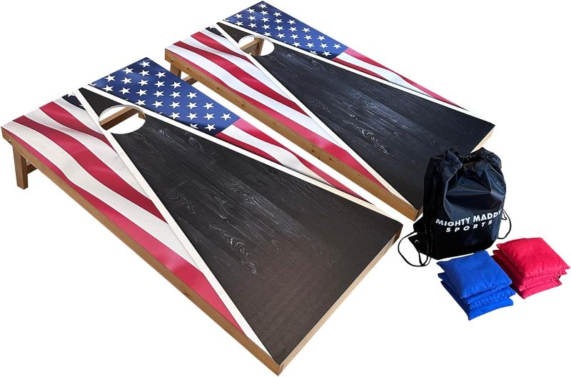 Photo 1 of 
Mighty Maddy Sports 4' x 2' (Regulation Size) Premium Solid Wood Cornhole Board Set - includes 2 Cornhole Board, 8 Bean Bags and 2 Carrying Cases