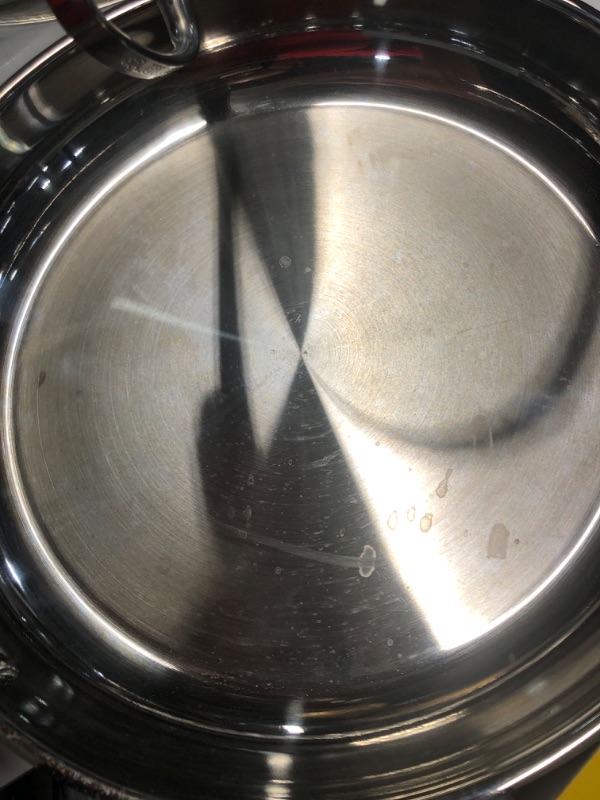 Photo 5 of **USED WATER STAINS**Cuisinart 12 Inch Skillet with Glass Cover, Chef's Classic Collection, 722-30G Stainless Steel 12-Inch