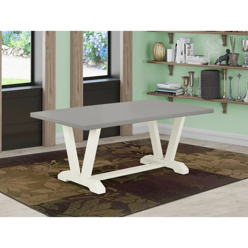 Photo 1 of **LEGS ONLY**READ NOTES**
VT097 V-Style 40x72" Rectangular Solid Wood Dining Table base
