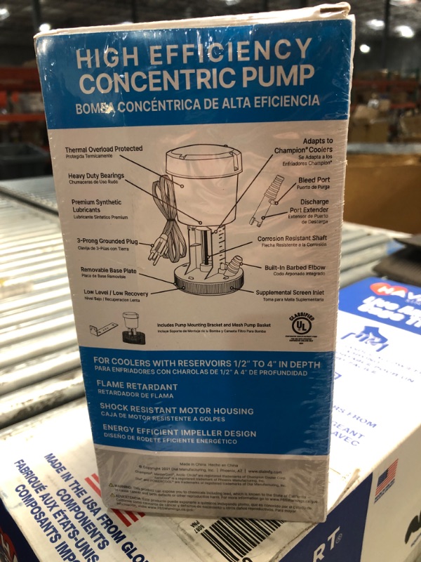 Photo 3 of ***FACTORY SEALED*** Dial Plastic, Copper, Zinc, Steel Evaporative Cooler Pump