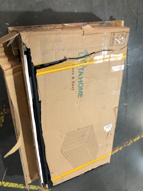 Photo 1 of **MISSING HARDWARE**DAMAGED PARTS*** 
YITAHOME XXL 230 Gallon Large Deck Box,Outdoor Storage for Patio Furniture Cushions,Garden Tools with Flexible Divider,Waterproof,Lockable (Black)

