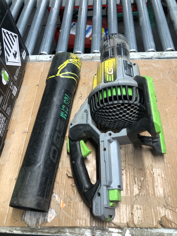 Photo 4 of ***HEAVILY USED - NO BATTERY - UNTESTED - SEE COMMENTS***
EGO POWER+ 56-volt 765-CFM 200-MPH Battery Handheld Leaf Blower 5 Ah (Battery and Charger Included)
